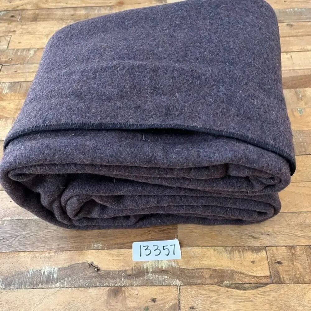 Wool Blanket Dark Purple 62 x 75